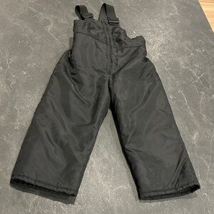 Kids Black Snowsuit Overalls